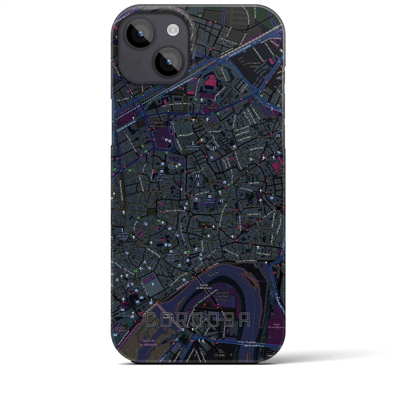 【コルドバ（スペイン）】地図柄iPhoneケース（バックカバータイプ）