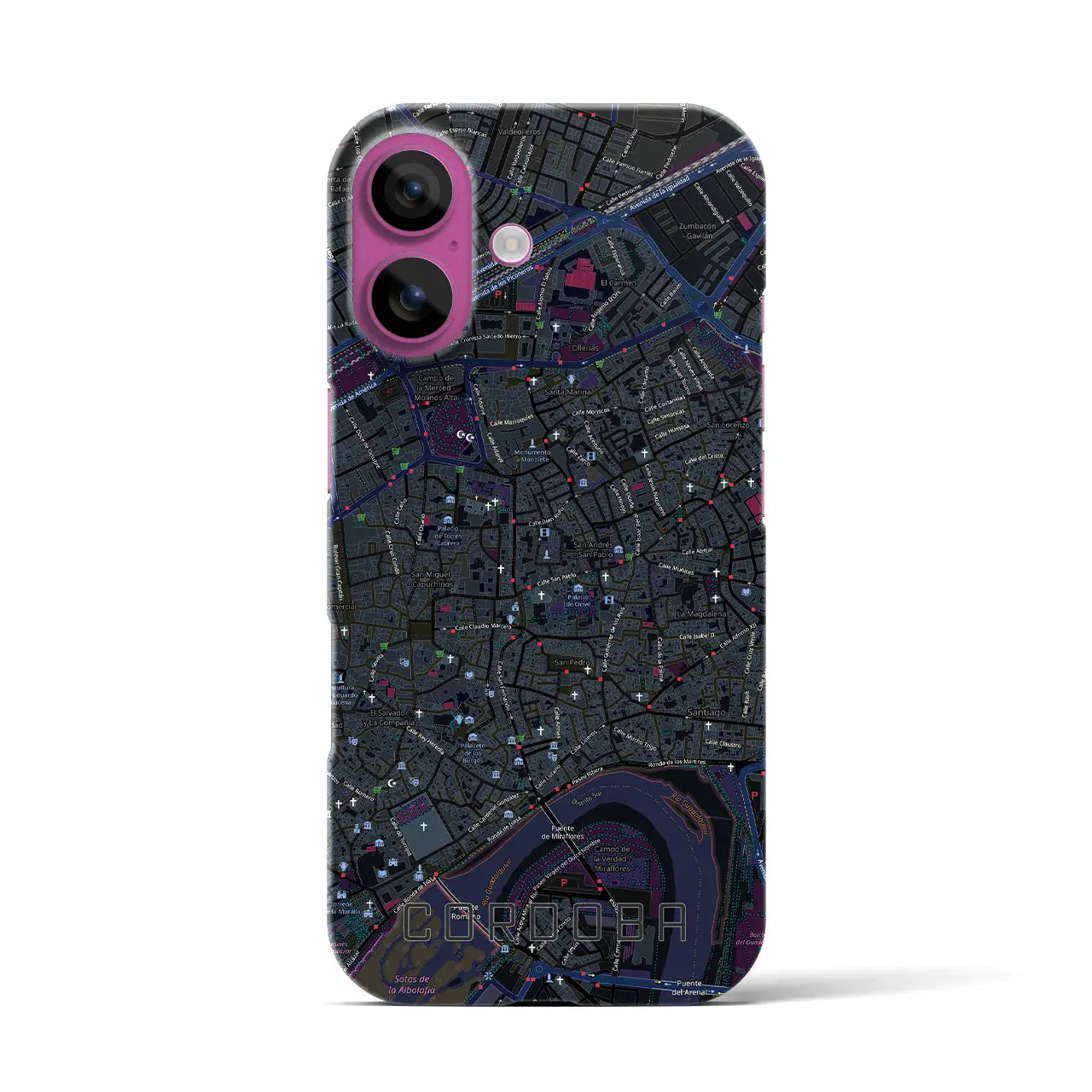 【コルドバ（スペイン）】地図柄iPhoneケース（バックカバータイプ）