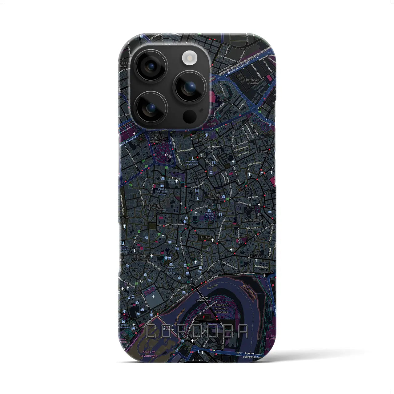 【コルドバ（スペイン）】地図柄iPhoneケース（バックカバータイプ）