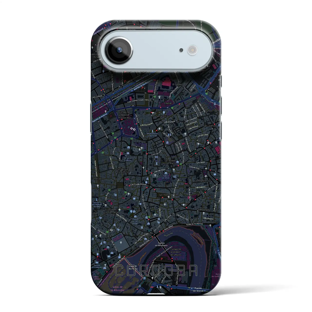 【コルドバ（スペイン）】地図柄iPhoneケース（バックカバータイプ）