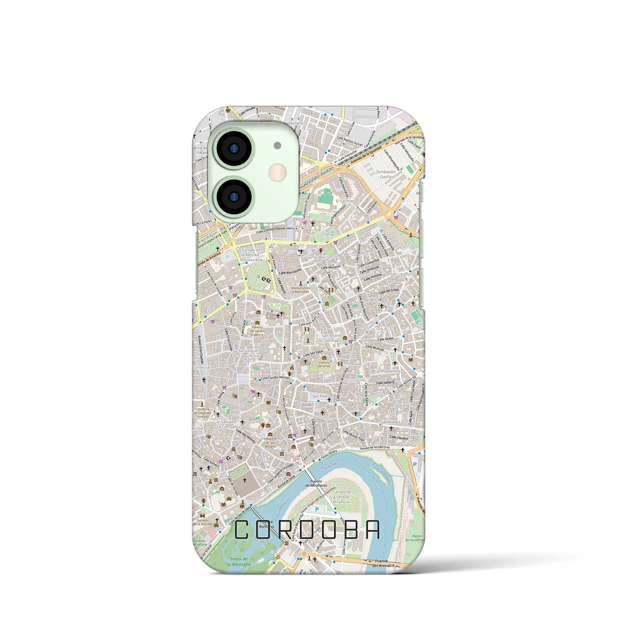 【コルドバ（スペイン）】地図柄iPhoneケース（バックカバータイプ）