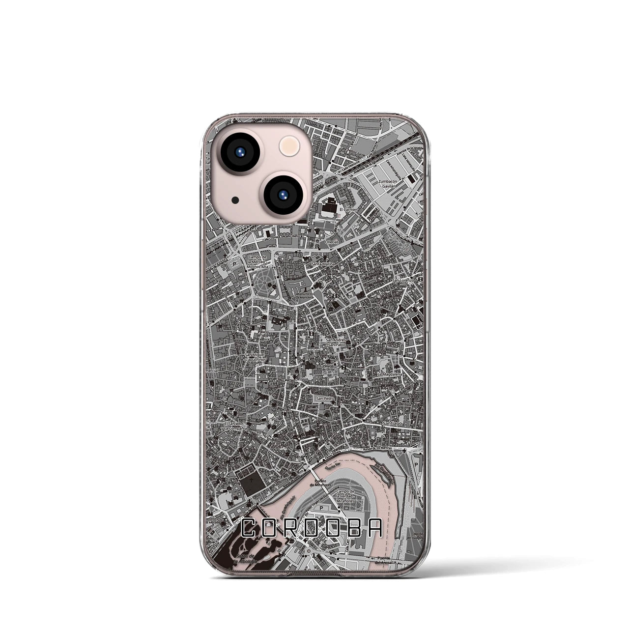 【コルドバ（スペイン）】地図柄iPhoneケース（クリアタイプ）
