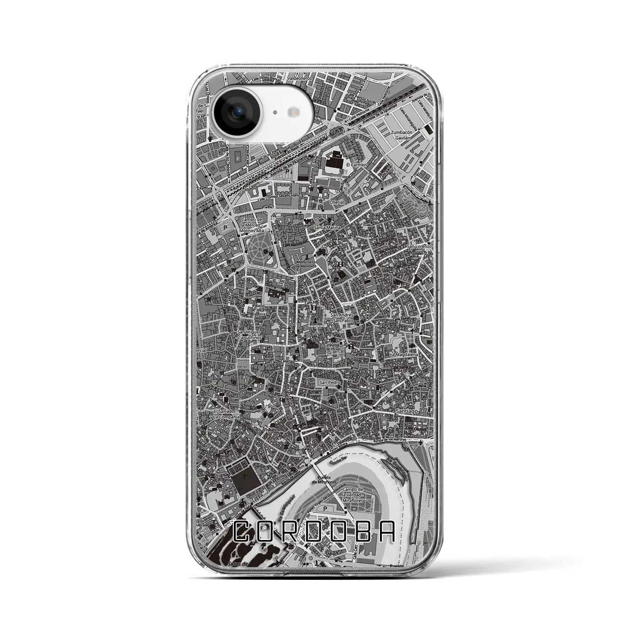 【コルドバ（スペイン）】地図柄iPhoneケース（クリアタイプ）