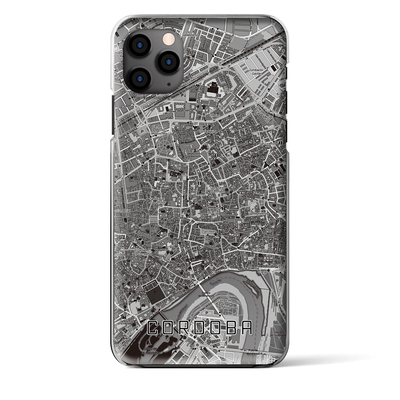 【コルドバ（スペイン）】地図柄iPhoneケース（クリアタイプ）