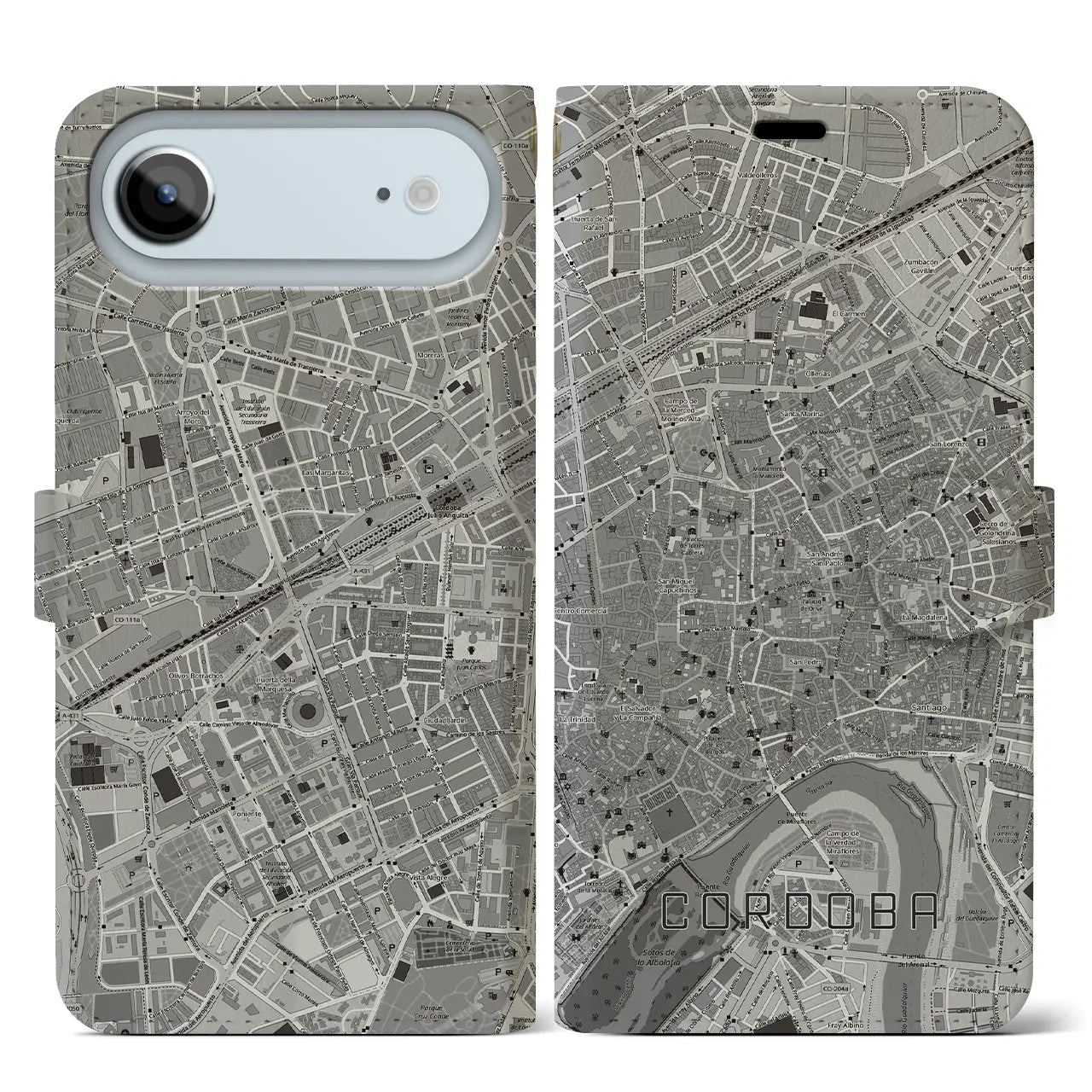【コルドバ（スペイン）】地図柄iPhoneケース（手帳タイプ）