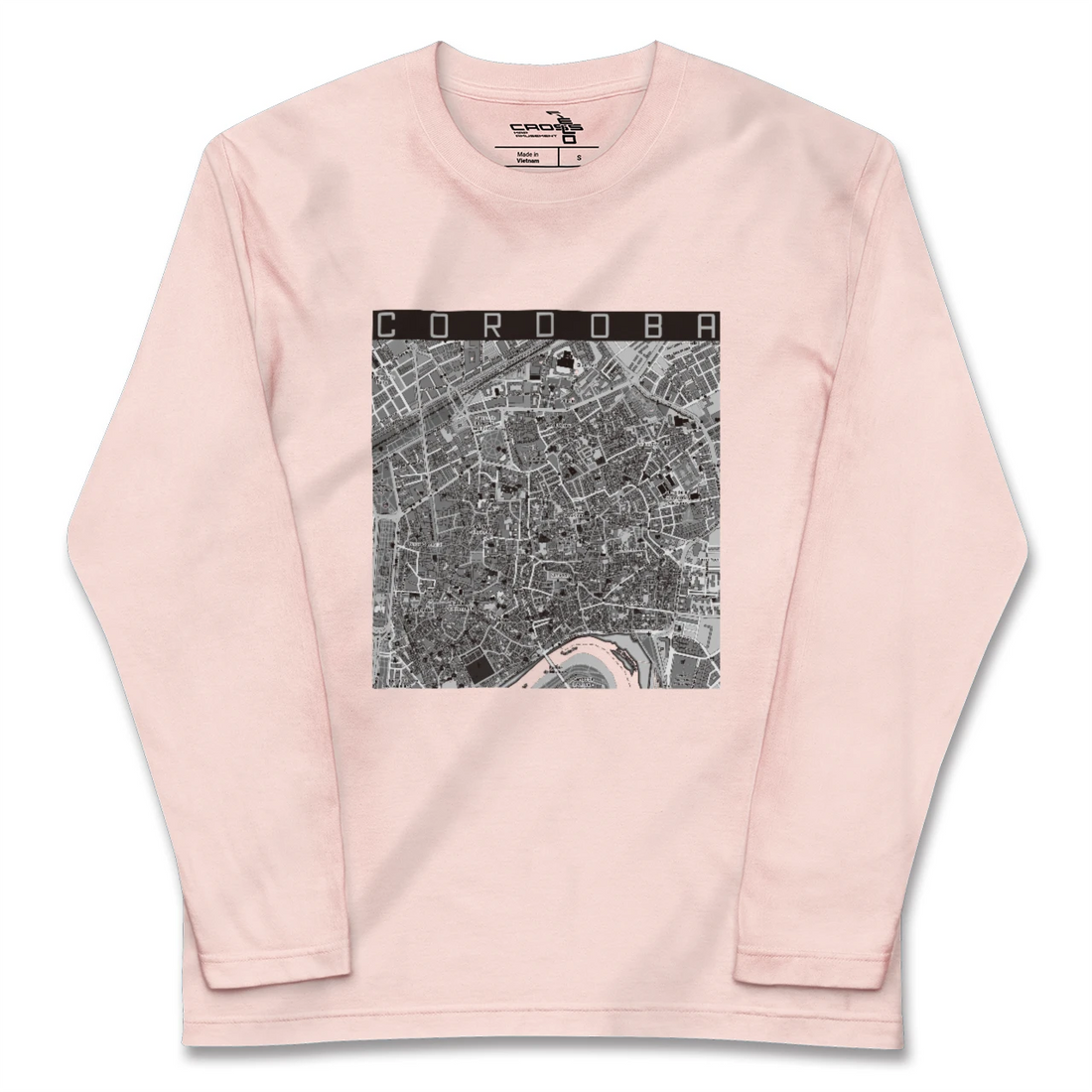 【コルドバ(スペイン)】地図柄ロングスリーブTシャツ