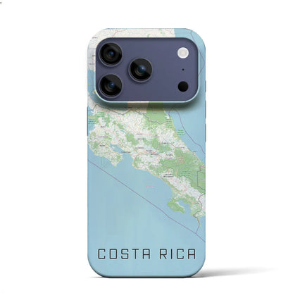 【コスタリカ】地図柄iPhoneケース（バックカバータイプ）