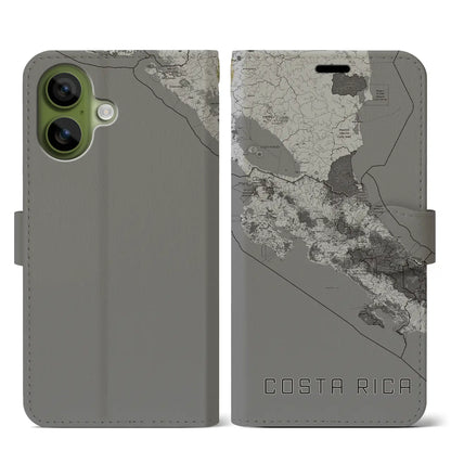 【コスタリカ】地図柄iPhoneケース（手帳タイプ）