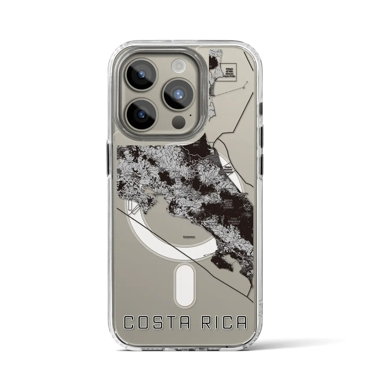 【コスタリカ】地図柄iPhoneケース（MagSafeタイプ）