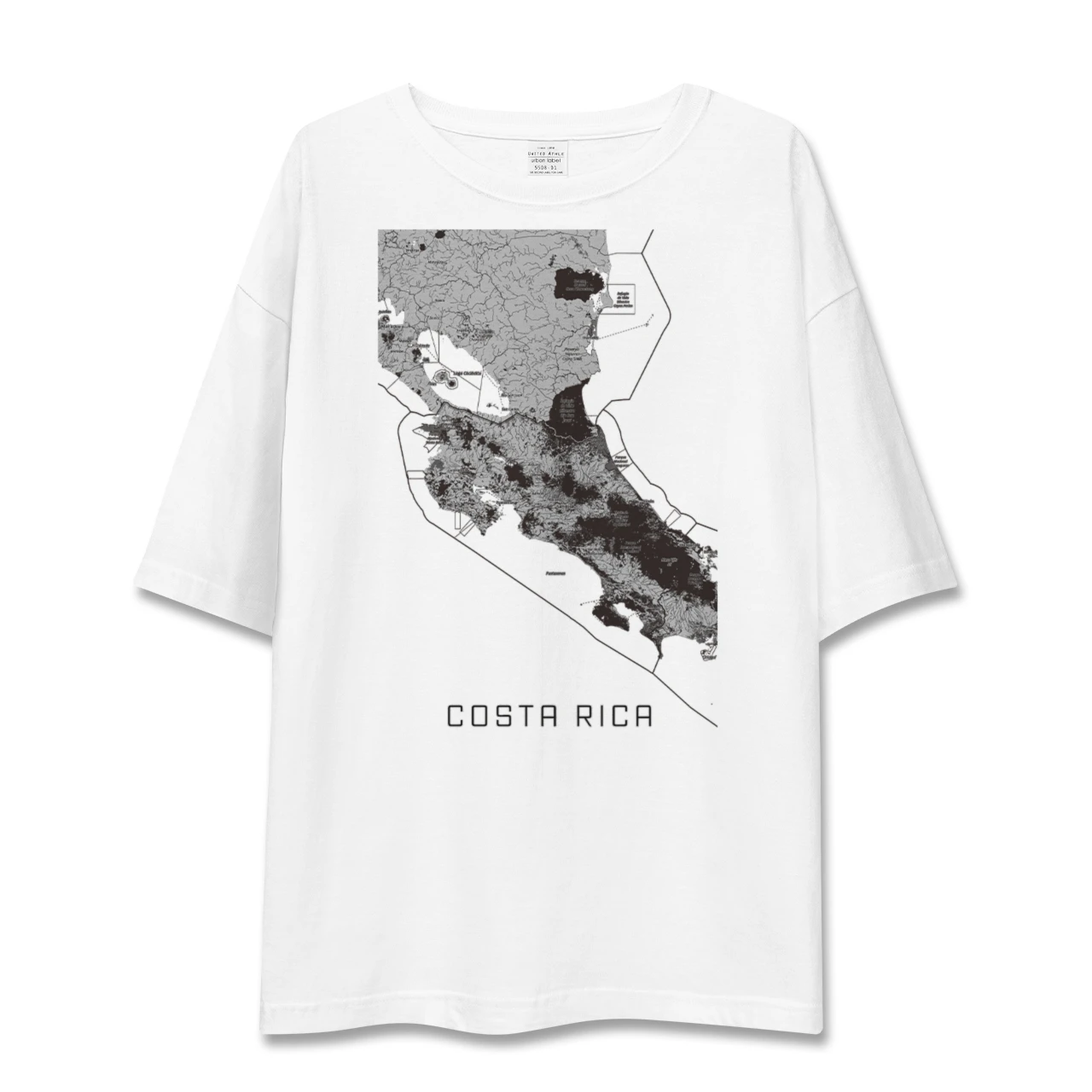 【コスタリカ】地図柄ビッグシルエットTシャツ