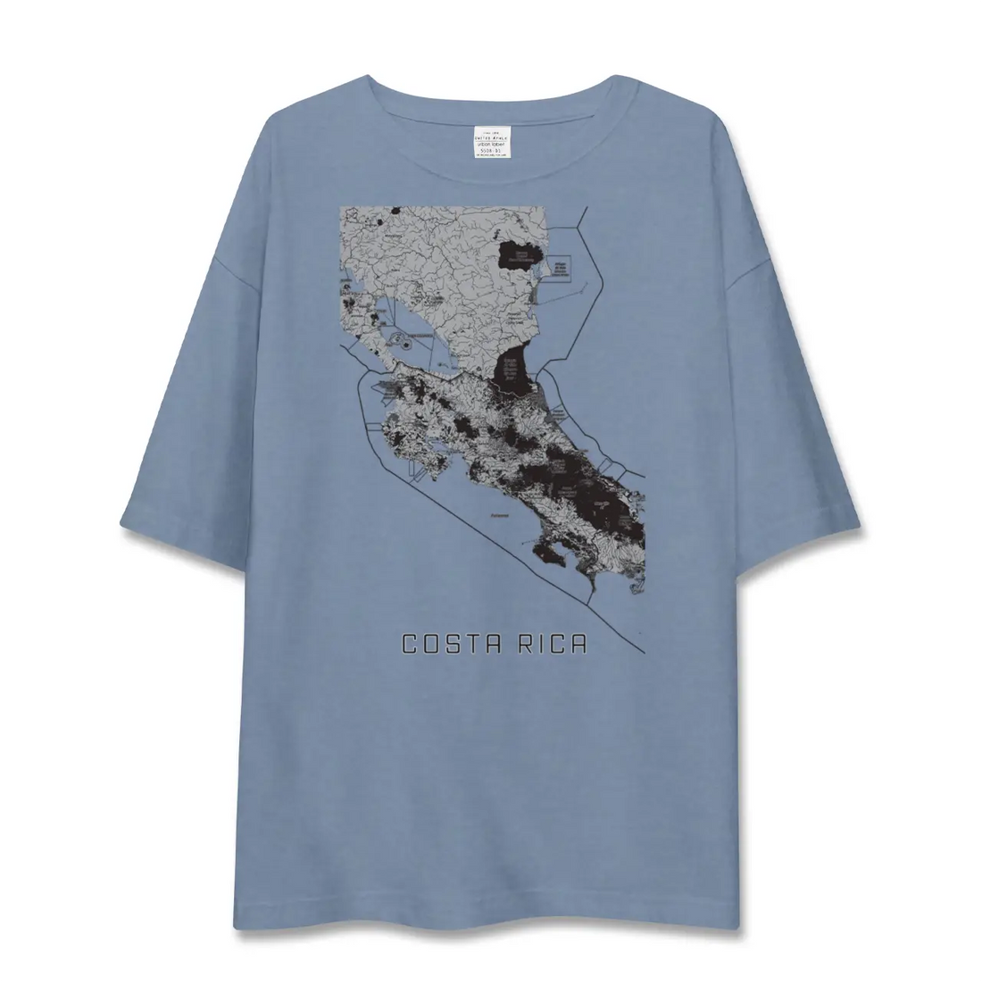 【コスタリカ】地図柄ビッグシルエットTシャツ