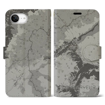 【クールマイユール（イタリア）】地図柄iPhoneケース（手帳タイプ）