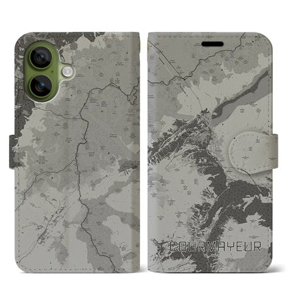 【クールマイユール（イタリア）】地図柄iPhoneケース（手帳タイプ）