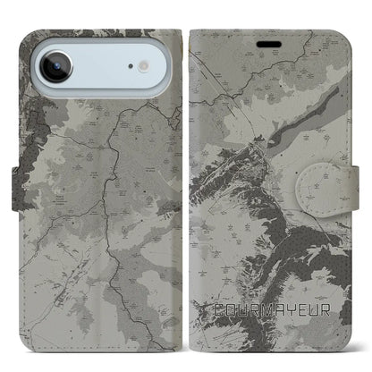 【クールマイユール（イタリア）】地図柄iPhoneケース（手帳タイプ）