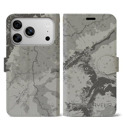 【クールマイユール（イタリア）】地図柄iPhoneケース（手帳タイプ）