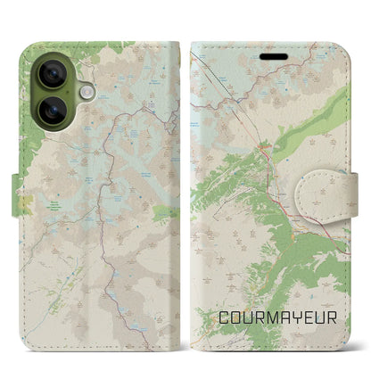 【クールマイユール（イタリア）】地図柄iPhoneケース（手帳タイプ）