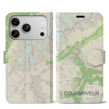 【クールマイユール（イタリア）】地図柄iPhoneケース（手帳タイプ）