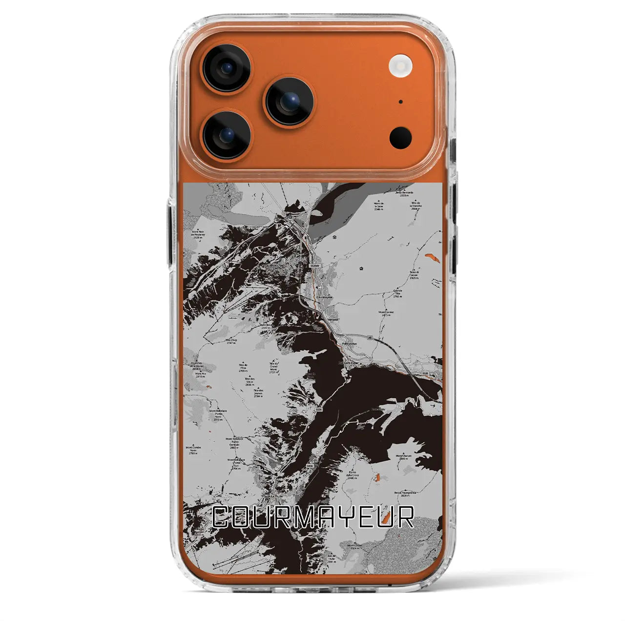 【クールマイユール（イタリア）】地図柄iPhoneケース（MagSafeタイプ）