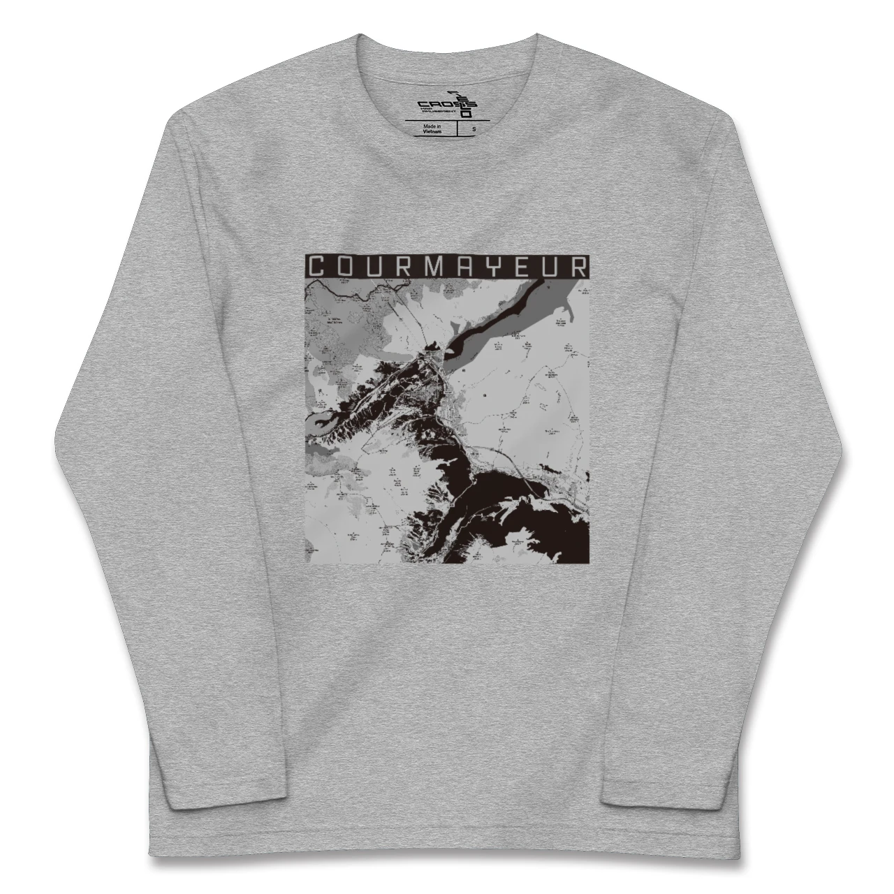 【クールマイユール（イタリア）】地図柄ロングスリーブTシャツ