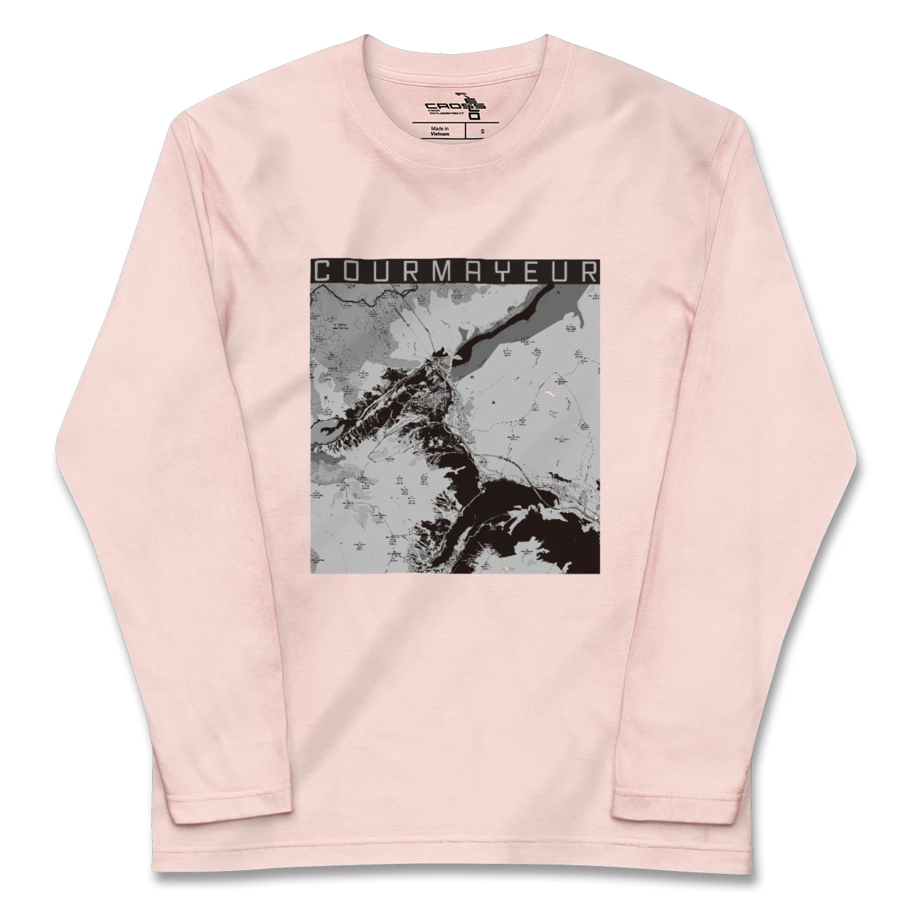 【クールマイユール（イタリア）】地図柄ロングスリーブTシャツ