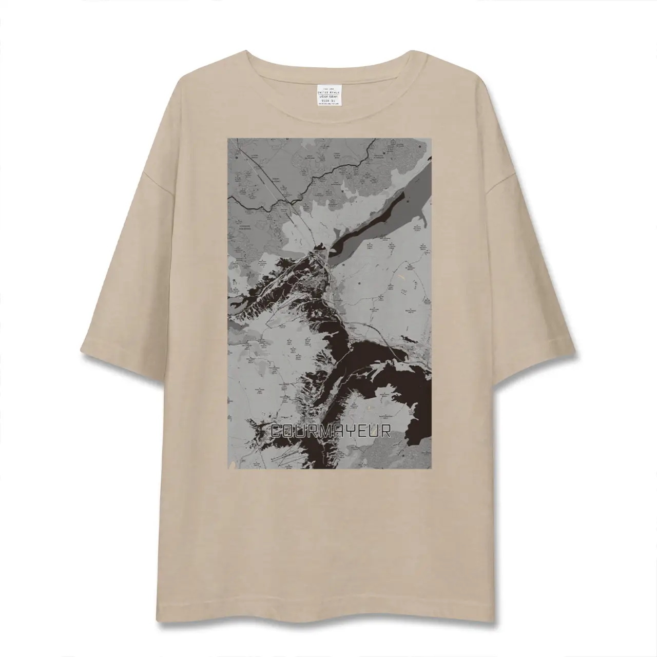 【クールマイユール（イタリア）】地図柄ビッグシルエットTシャツ