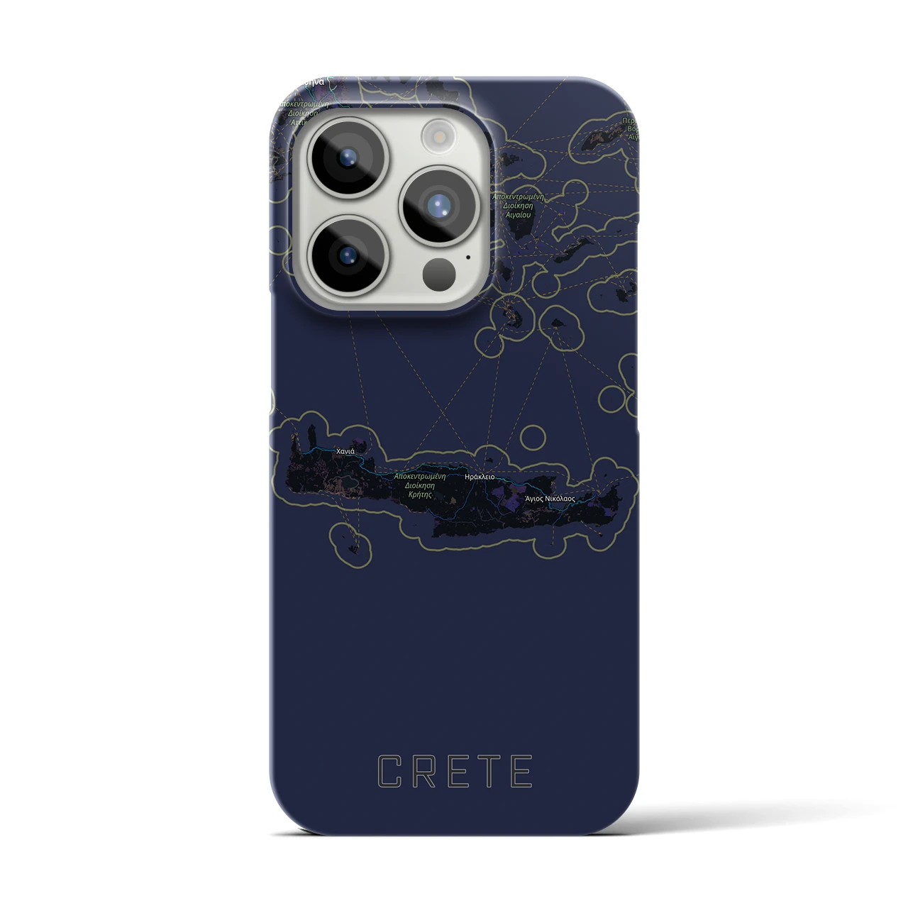【クレタ島（ギリシャ）】地図柄iPhoneケース（バックカバータイプ）