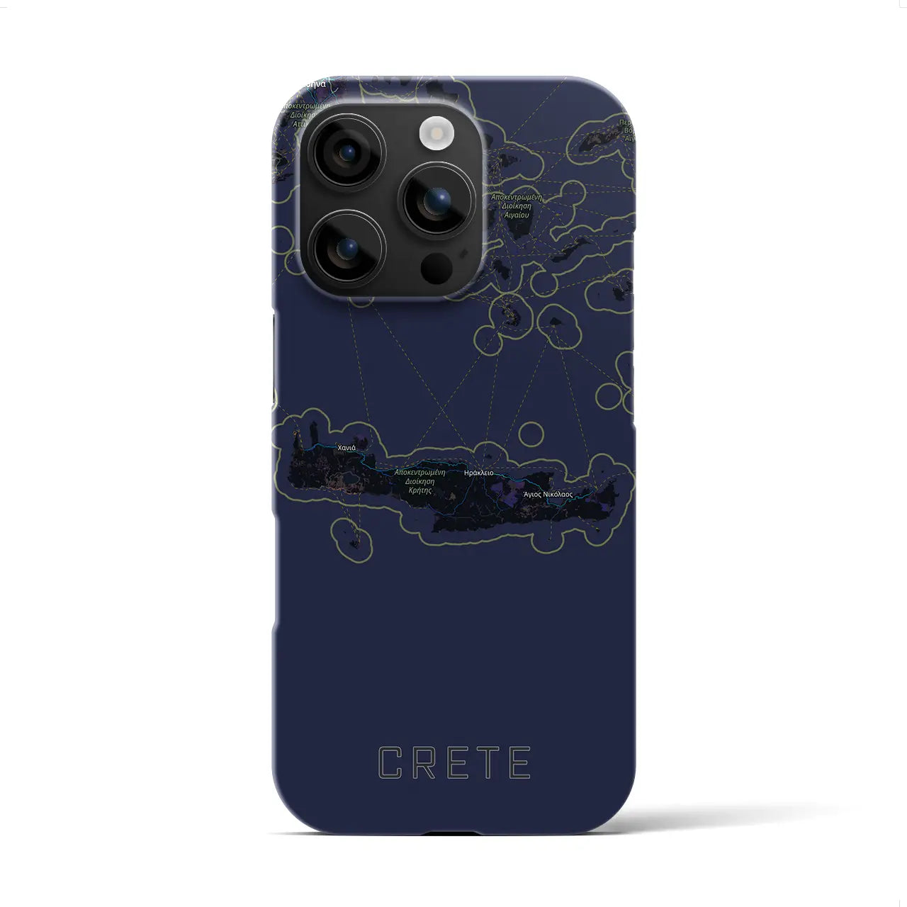 【クレタ島（ギリシャ）】地図柄iPhoneケース（バックカバータイプ）
