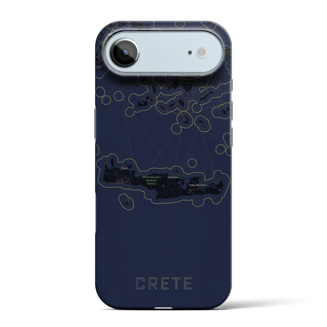 【クレタ島（ギリシャ）】地図柄iPhoneケース（バックカバータイプ）