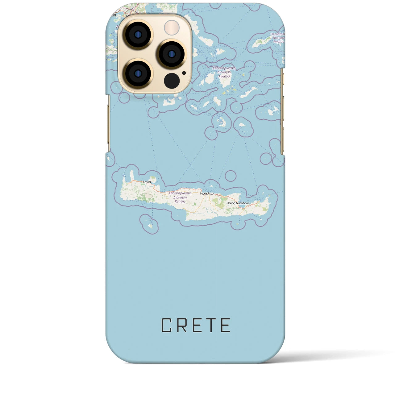 【クレタ島（ギリシャ）】地図柄iPhoneケース（バックカバータイプ）