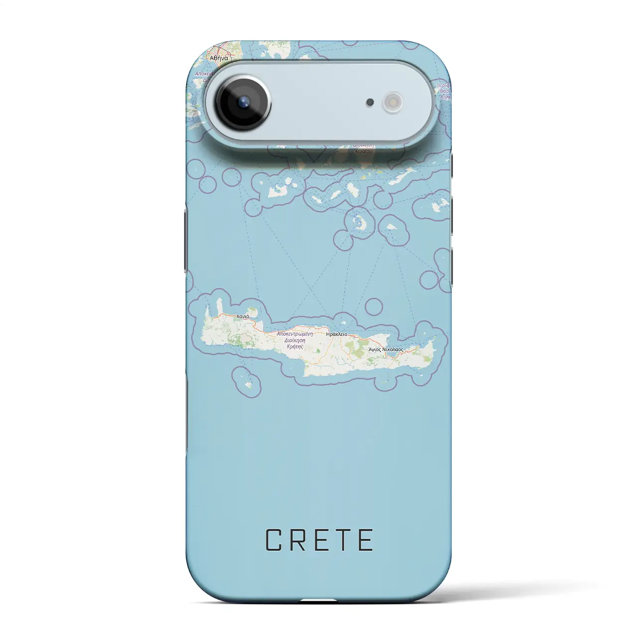 【クレタ島（ギリシャ）】地図柄iPhoneケース（バックカバータイプ）