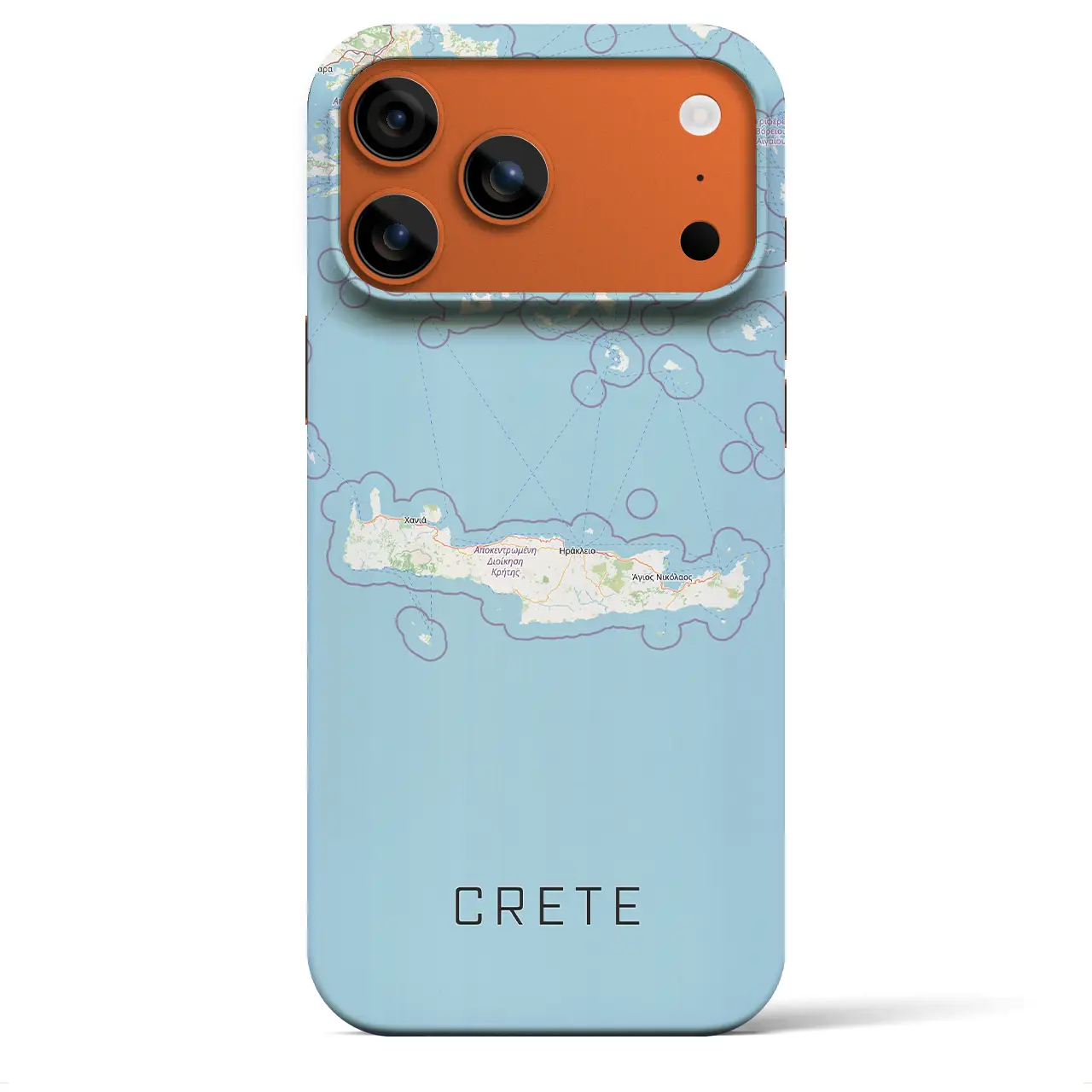 【クレタ島（ギリシャ）】地図柄iPhoneケース（バックカバータイプ）ナチュラル・iPhone 17 Pro Max 用