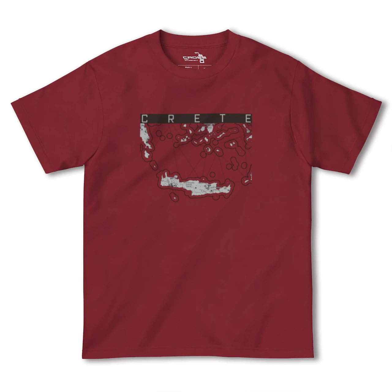 【クレタ島（ギリシャ）】地図柄ヘビーウェイトTシャツ