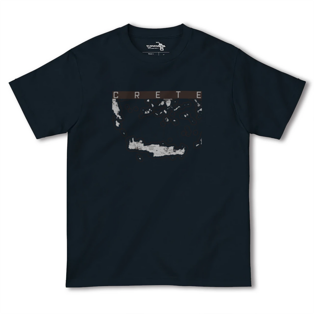 【クレタ島（ギリシャ）】地図柄ヘビーウェイトTシャツ