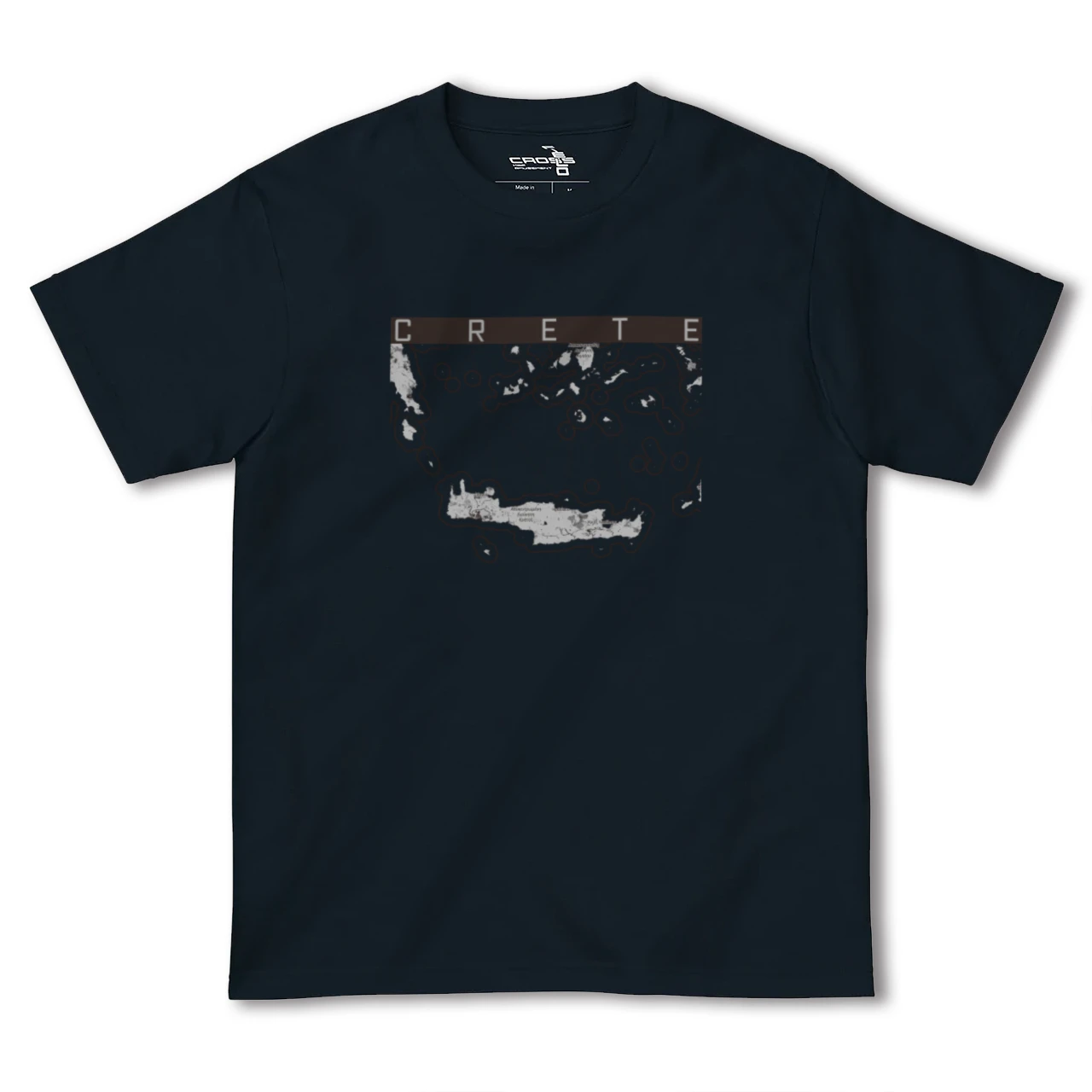 【クレタ島（ギリシャ）】地図柄ヘビーウェイトTシャツ