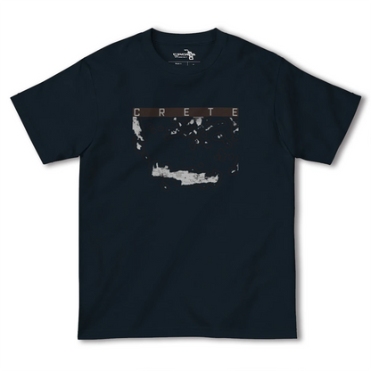 【クレタ島（ギリシャ）】地図柄ヘビーウェイトTシャツ