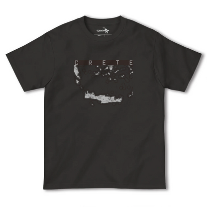 【クレタ島（ギリシャ）】地図柄ヘビーウェイトTシャツ