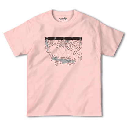 【クレタ島（ギリシャ）】地図柄ヘビーウェイトTシャツ