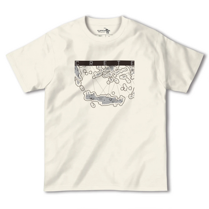 【クレタ島（ギリシャ）】地図柄ヘビーウェイトTシャツ
