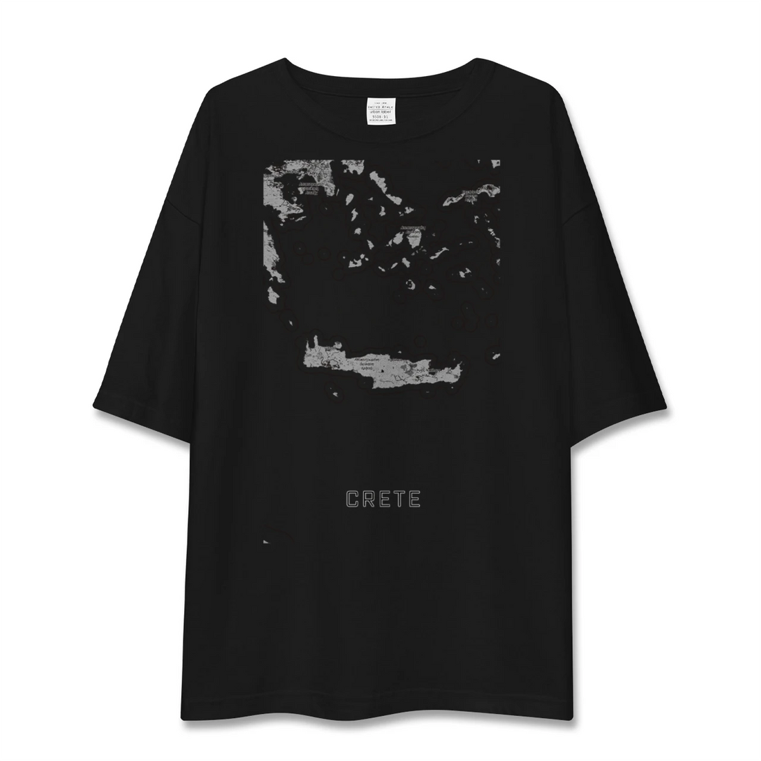 【クレタ島（ギリシャ）】地図柄ビッグシルエットTシャツ