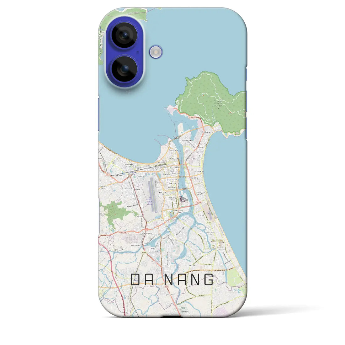 【ダナン(ベトナム)】地図柄iPhoneケース(バックカバータイプ)ブラック・iPhone 16 Pro Max 用