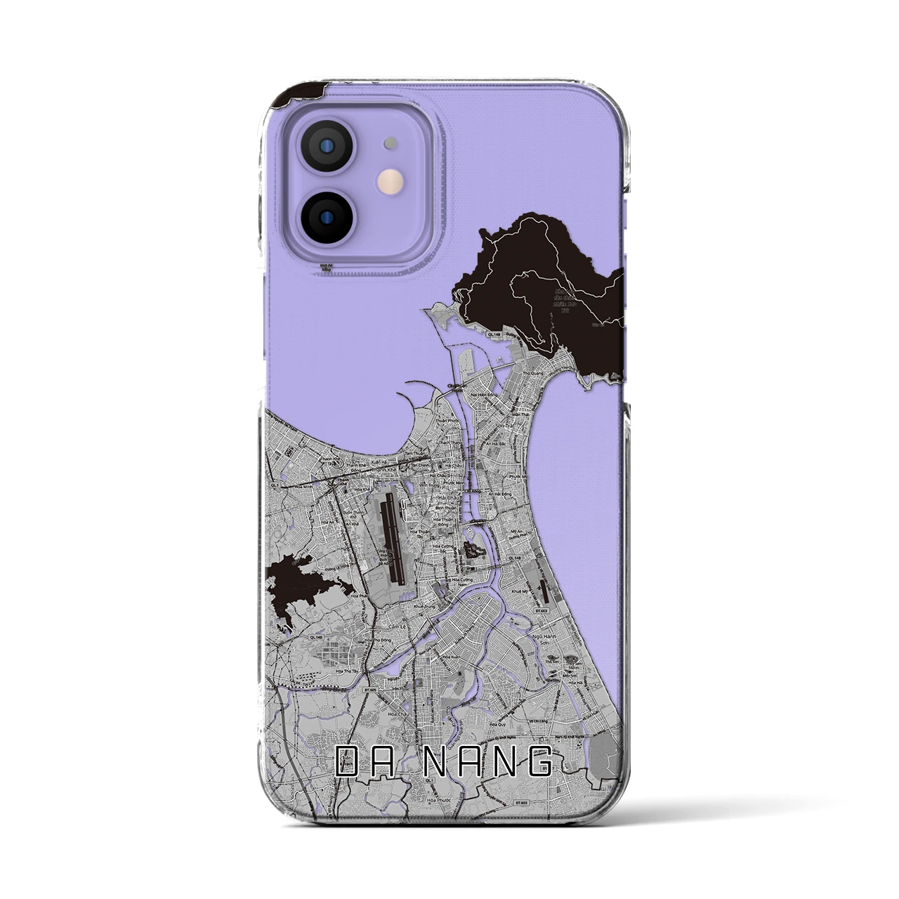 【ダナン（ベトナム）】地図柄iPhoneケース（クリアタイプ）