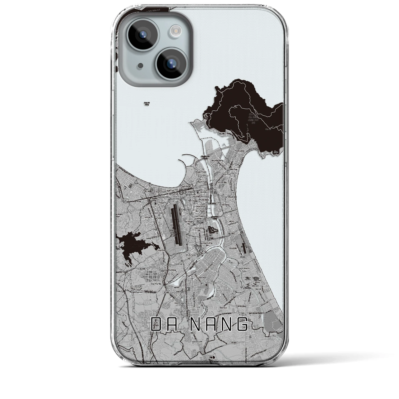 【ダナン（ベトナム）】地図柄iPhoneケース（クリアタイプ）