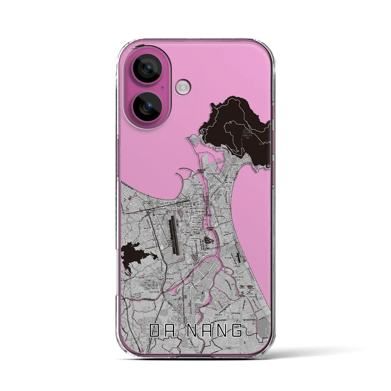 【ダナン（ベトナム）】地図柄iPhoneケース（クリアタイプ）