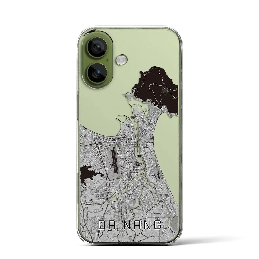 【ダナン(ベトナム)】地図柄iPhoneケース(クリアタイプ)モノトーン・iPhone 17 Pro Max 用