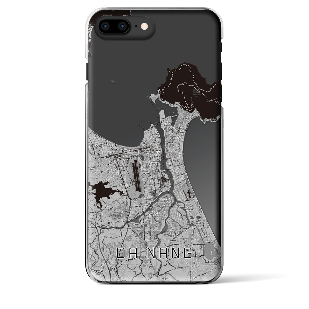 【ダナン（ベトナム）】地図柄iPhoneケース（クリアタイプ）
