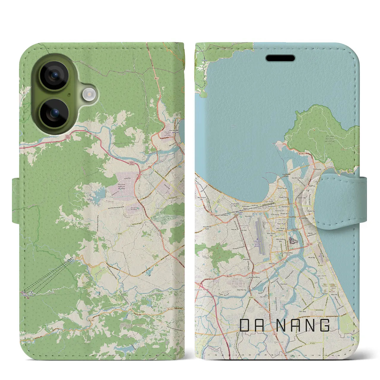 【ダナン（ベトナム）】地図柄iPhoneケース（手帳タイプ）