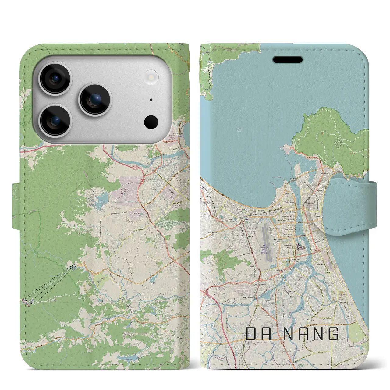 【ダナン（ベトナム）】地図柄iPhoneケース（手帳タイプ）