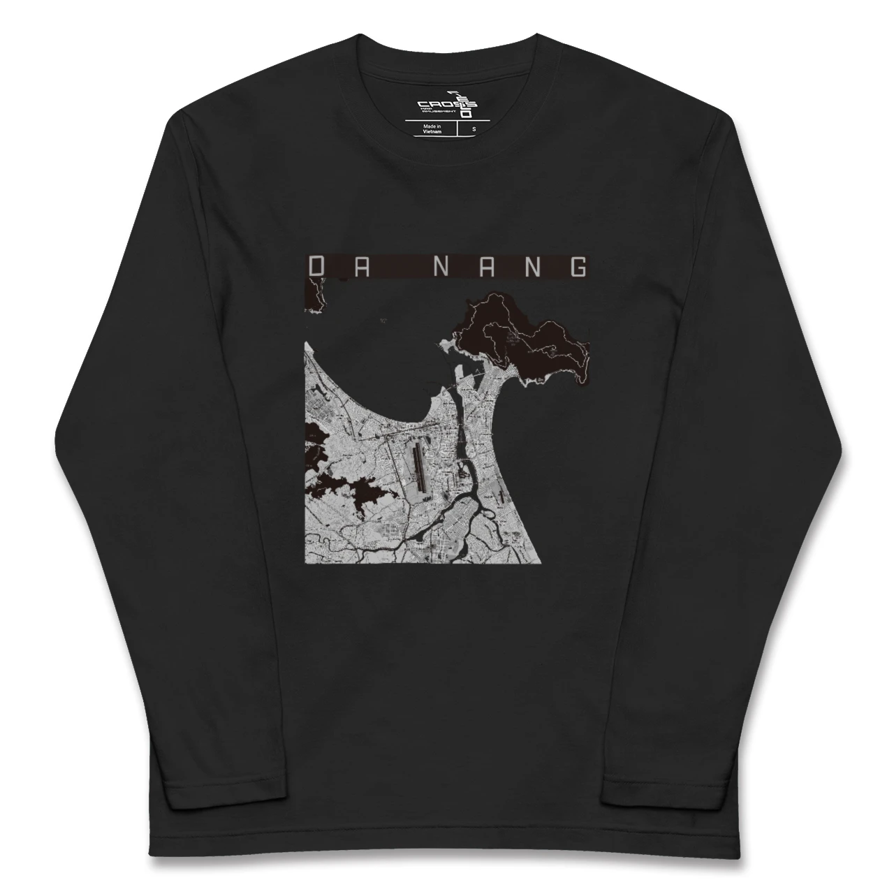 【ダナン（ベトナム）】地図柄ロングスリーブTシャツ