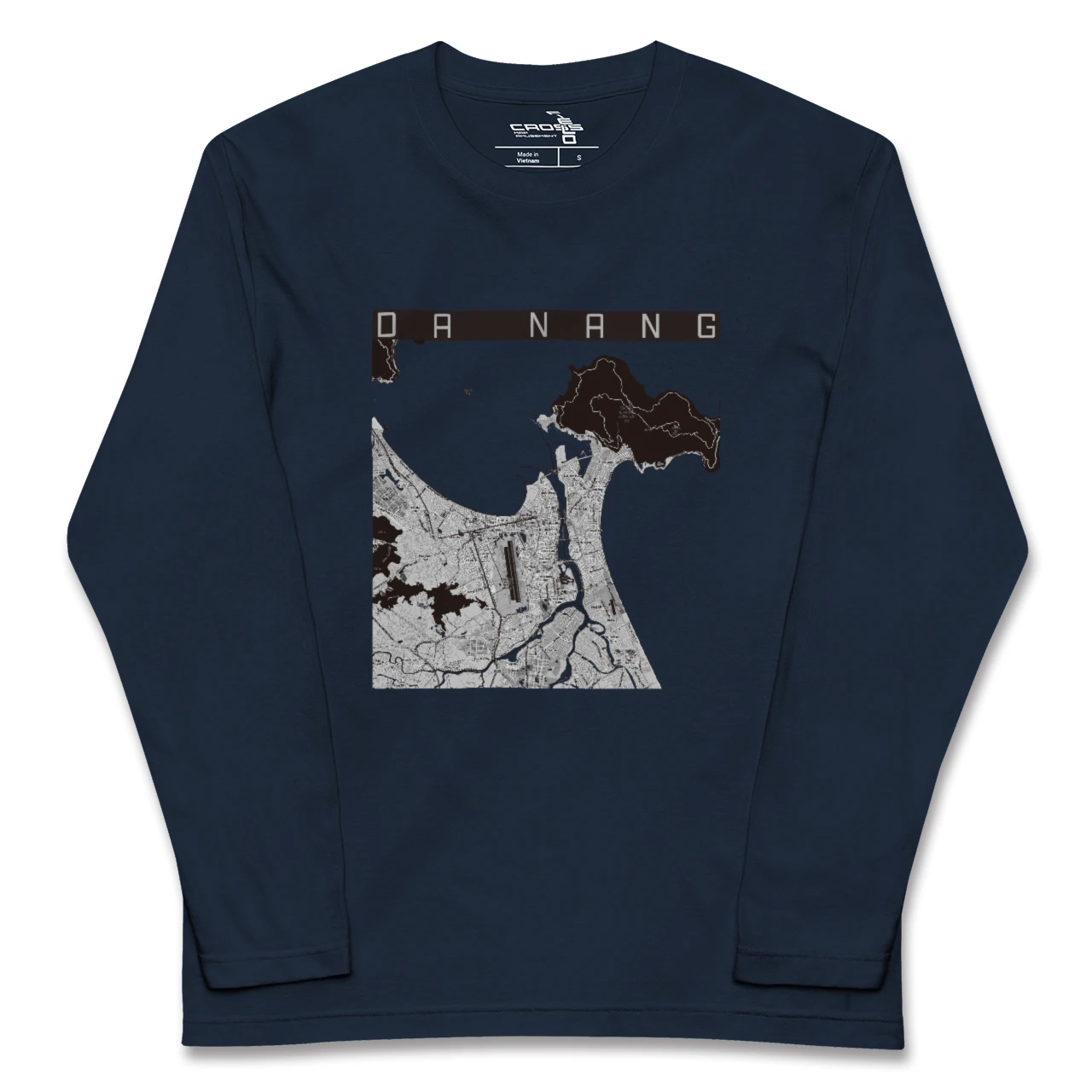 【ダナン（ベトナム）】地図柄ロングスリーブTシャツ