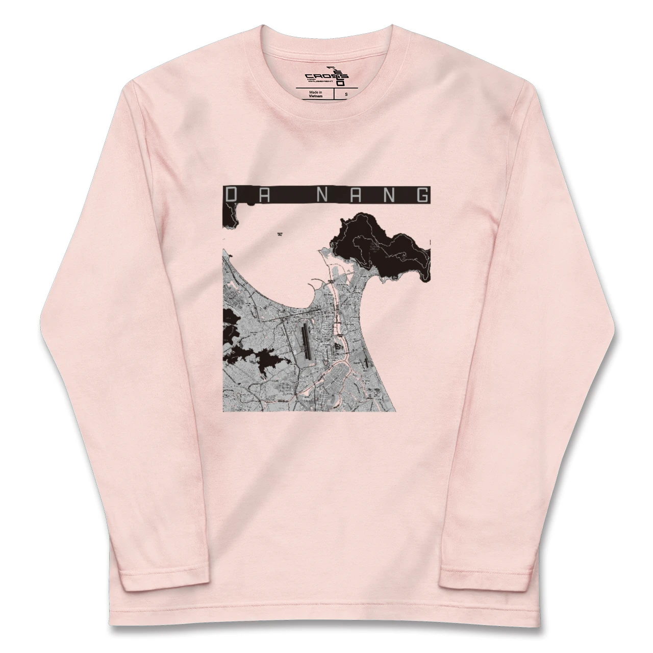 【ダナン（ベトナム）】地図柄ロングスリーブTシャツ